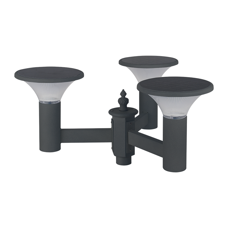 PY-SG018-24W Lampe de jardin solaire à trois ampoules